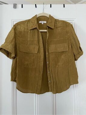 Madewell Olive Green Button-Front Shirt